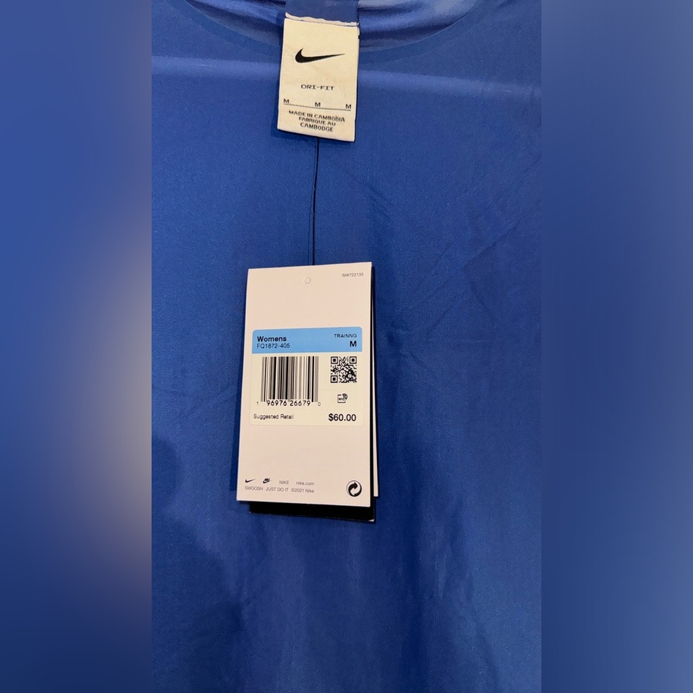 Nike FutureMove Women's Blue Sheer Dri-FIT Long-Sleeve Top with thumbholes - Picture 6 of 16